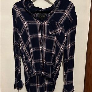 Navy Plaid Rails Flannel - Medium